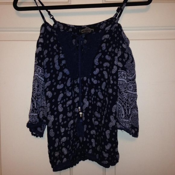 Blue boho blouse - Picture 2 of 6